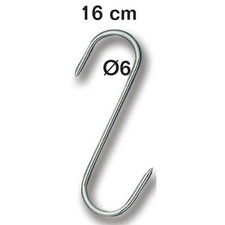 1 Box of 10 Meat Hooks by Fischer-Bargoin (16cm)
