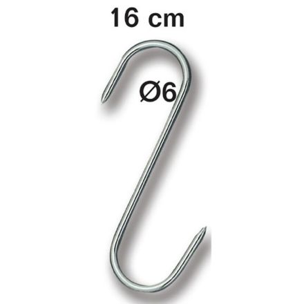 1 Box of 10 Meat Hooks by Fischer-Bargoin (16cm) (approx 6") 