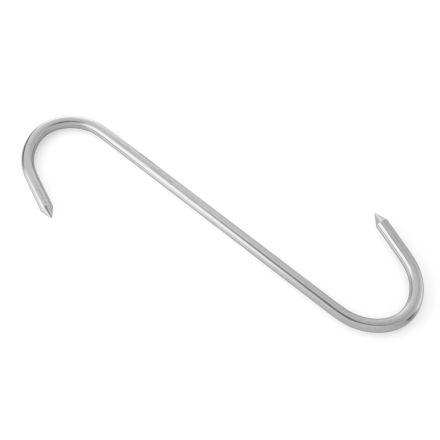 1 X Meat Hook Stainless Steel 12" X3/8ths Thick 