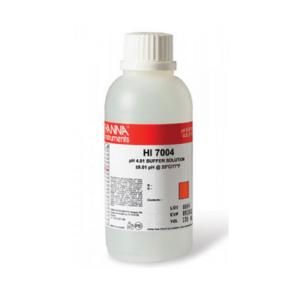 HI-7004M pH 4.01 Buffer Solution, 230ml bottle
