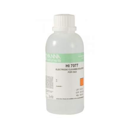 HI-7077M Electrode Cleaning Solution for Oil and Fats, 230ml bottle
