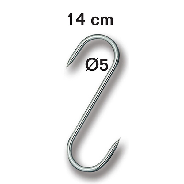 1 Box of 10 Meat Hooks by Fischer-Bargoin (14cm) (approx 5)