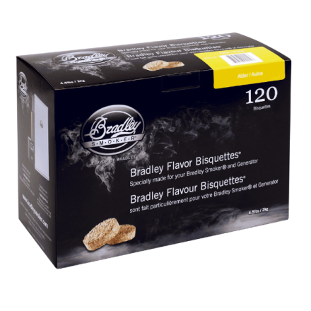 Bradley Alder Flavour Wood Bisquettes (120 pack)