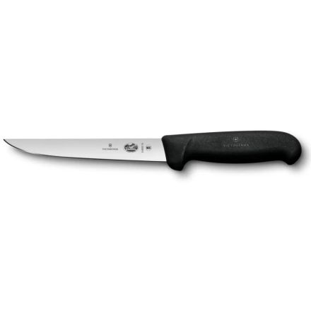 Victorinox Fibrox Straight Boning Knife, Black, 15cm