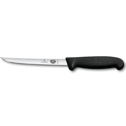 Victorinox Fibrox Extra Narrow Straight Boning Knife, Black, 15cm 