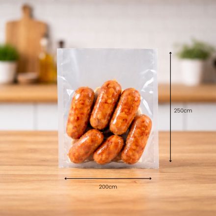 200 x 250 Commercial Vacuum Bags 65mu (Case of 1000)