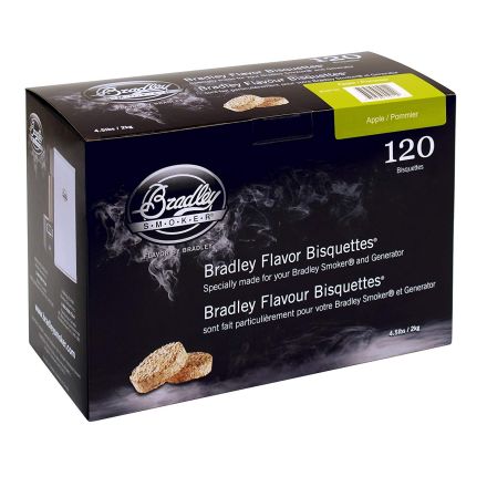 Bradley Apple Flavour Wood Bisquettes (120 pack)