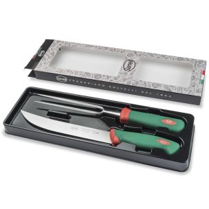 Sanelli Carving Knife Set (23cm Scimitar Knife and 33cm Carving Fork)