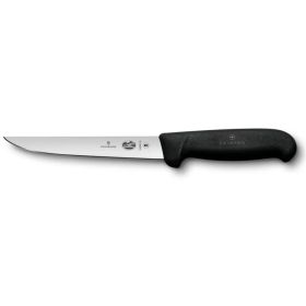 Victorinox Fibrox Straight Boning Knife, Black, 15cm